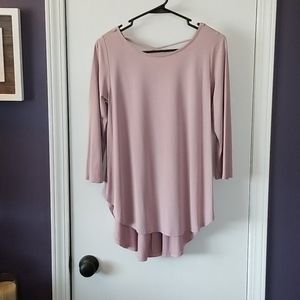 Purple high/low hem, back detail top